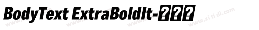 BodyText ExtraBoldIt字体转换